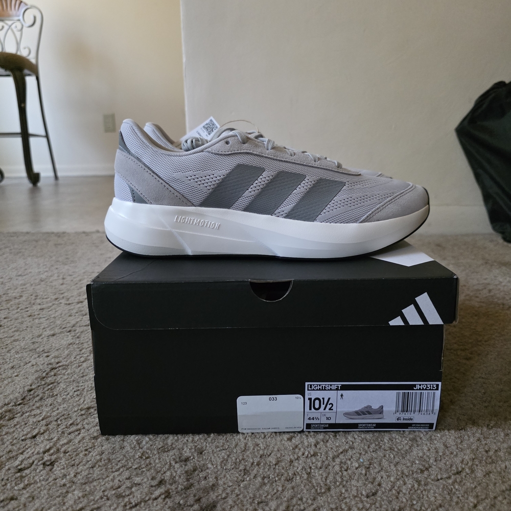 Adidas Men’s Size 10.5 Lightshift Grey White Running Shoes JH9313
